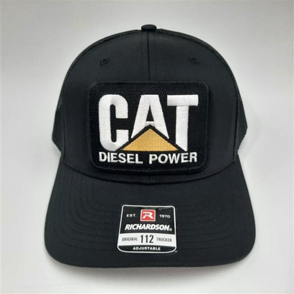 Retro Vintage Style Richardson 112 Trucker CAT Diesel Power Patch Tractor Hat - Picture 7 of 10